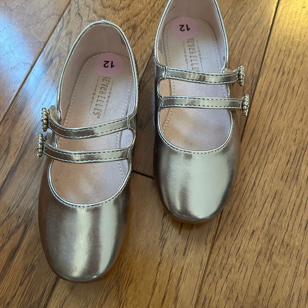 Rose Gold Mary Jane Kids Shoes